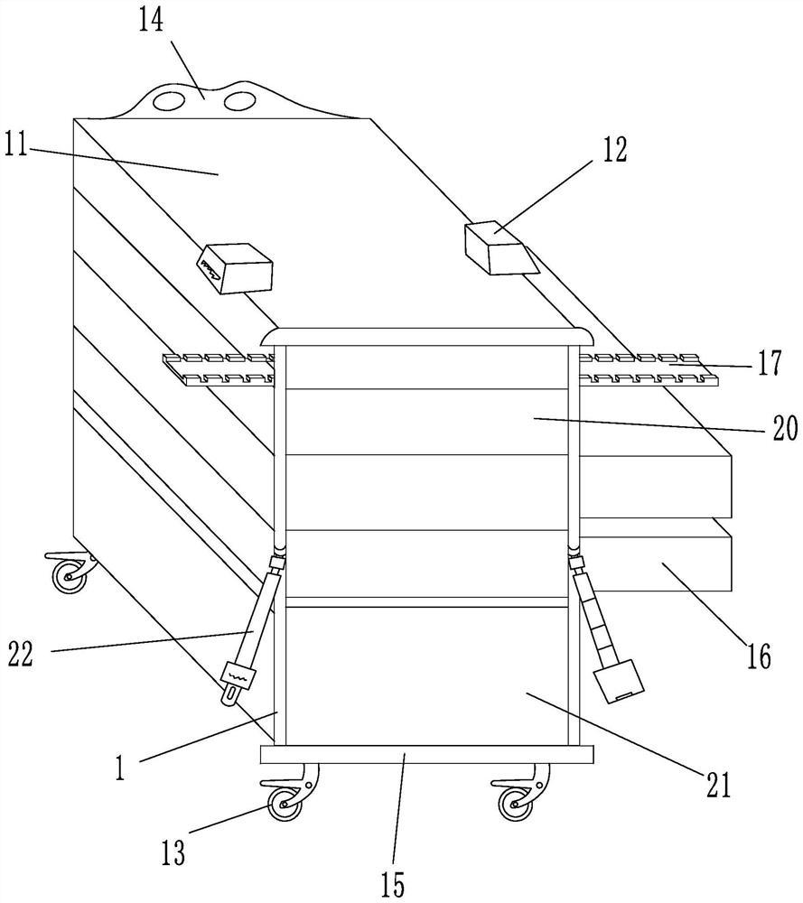 Electroencephalogram examination operation trolley