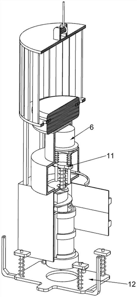 Collecting device capable of collecting multiple rock samples at one time for marine resource exploration