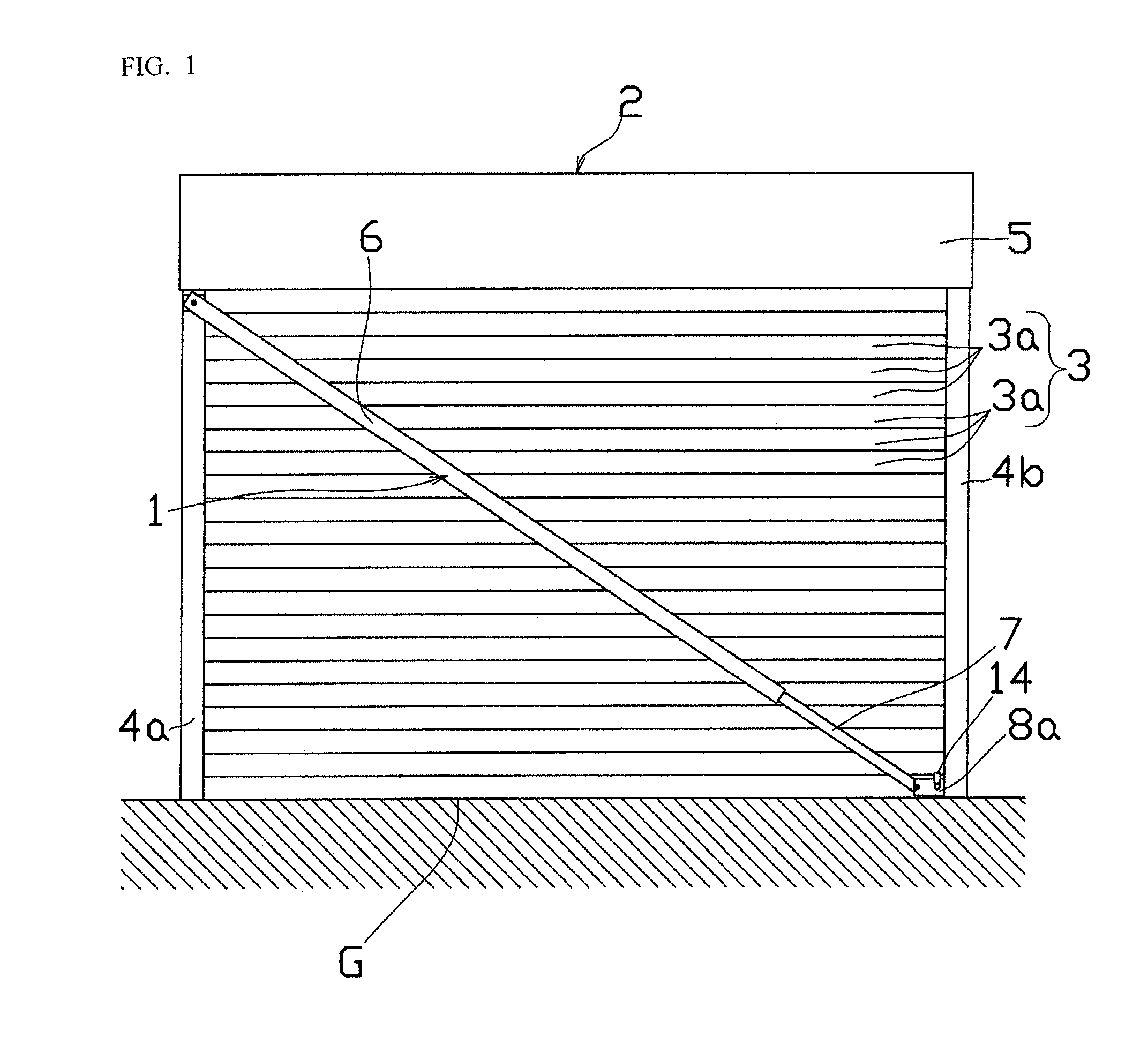 Reinforcing structure for slide shutter