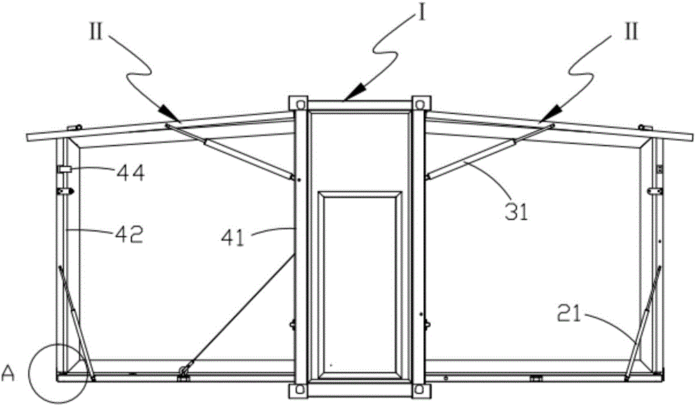 Unfolding and folding method for container type folding combination house