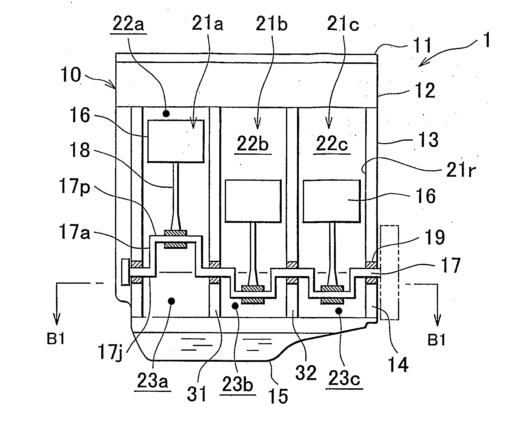 Crank chamber communication structure of multi-cylinder internal combustion engine