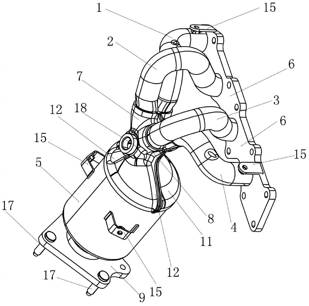 Tightly-coupled exhaust manifold assembly