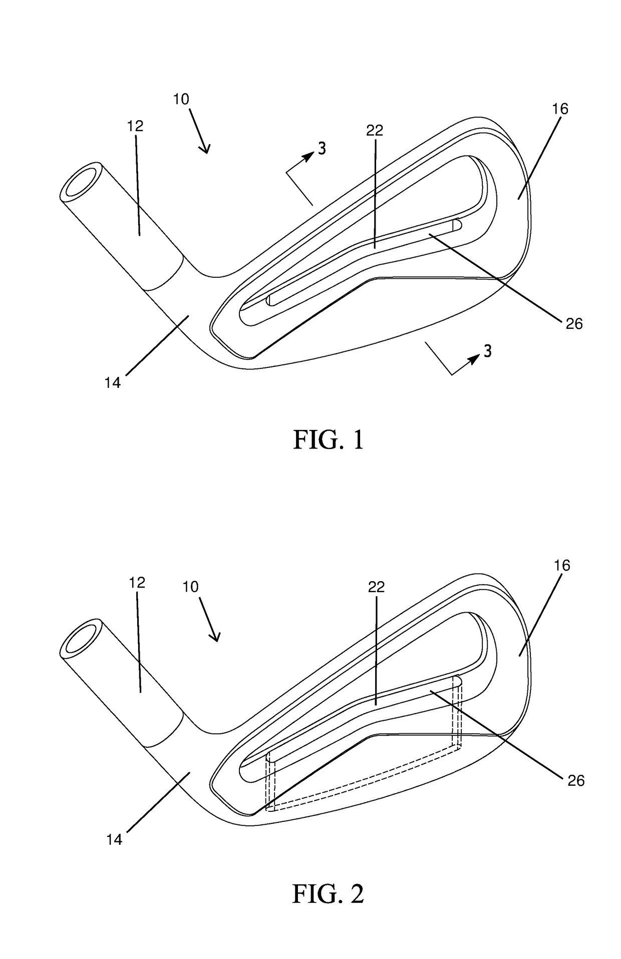 Forged slotted iron golf club