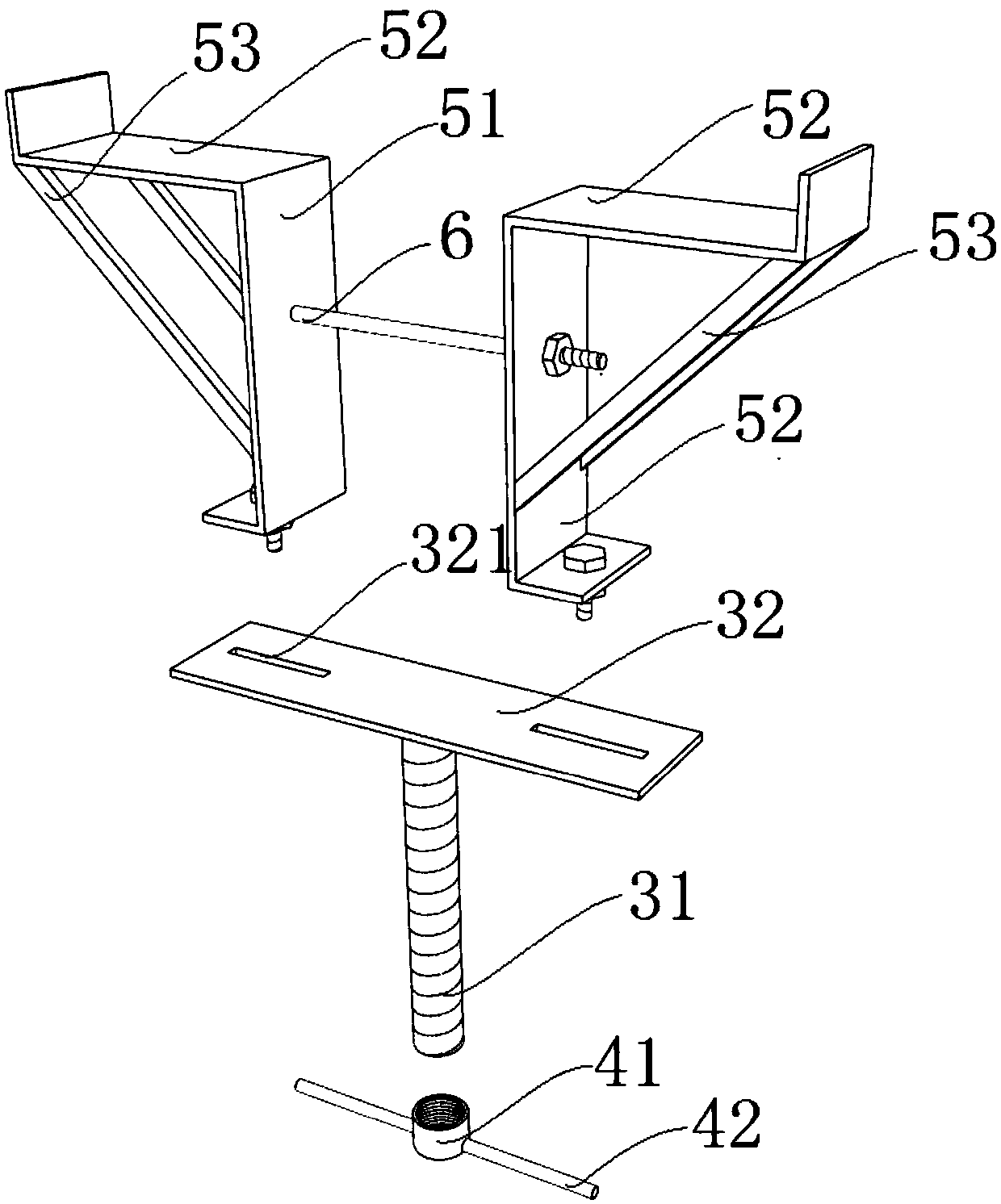 Multifunctional supporting support device for prefabricated building