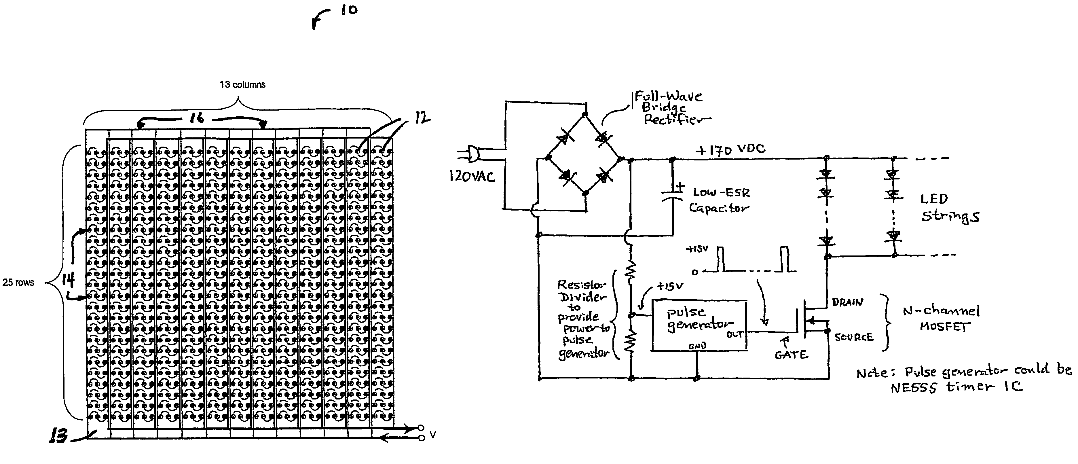 Series wiring of highly reliable light sources