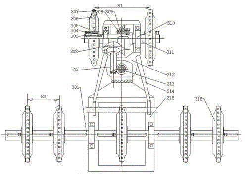 A rice precision water direct seeding machine