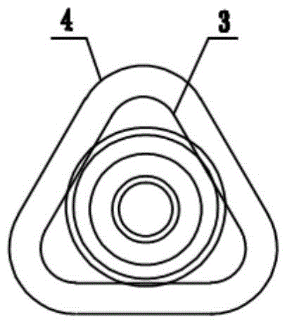 A triangular circular arc convex rib friction welding drill pipe and its welding method