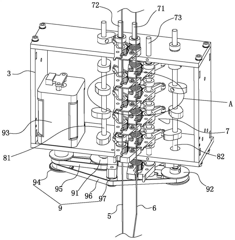 A bead lowering and color changing bead pushing device for an embroidery machine