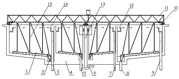 Ring pool mud scraping device