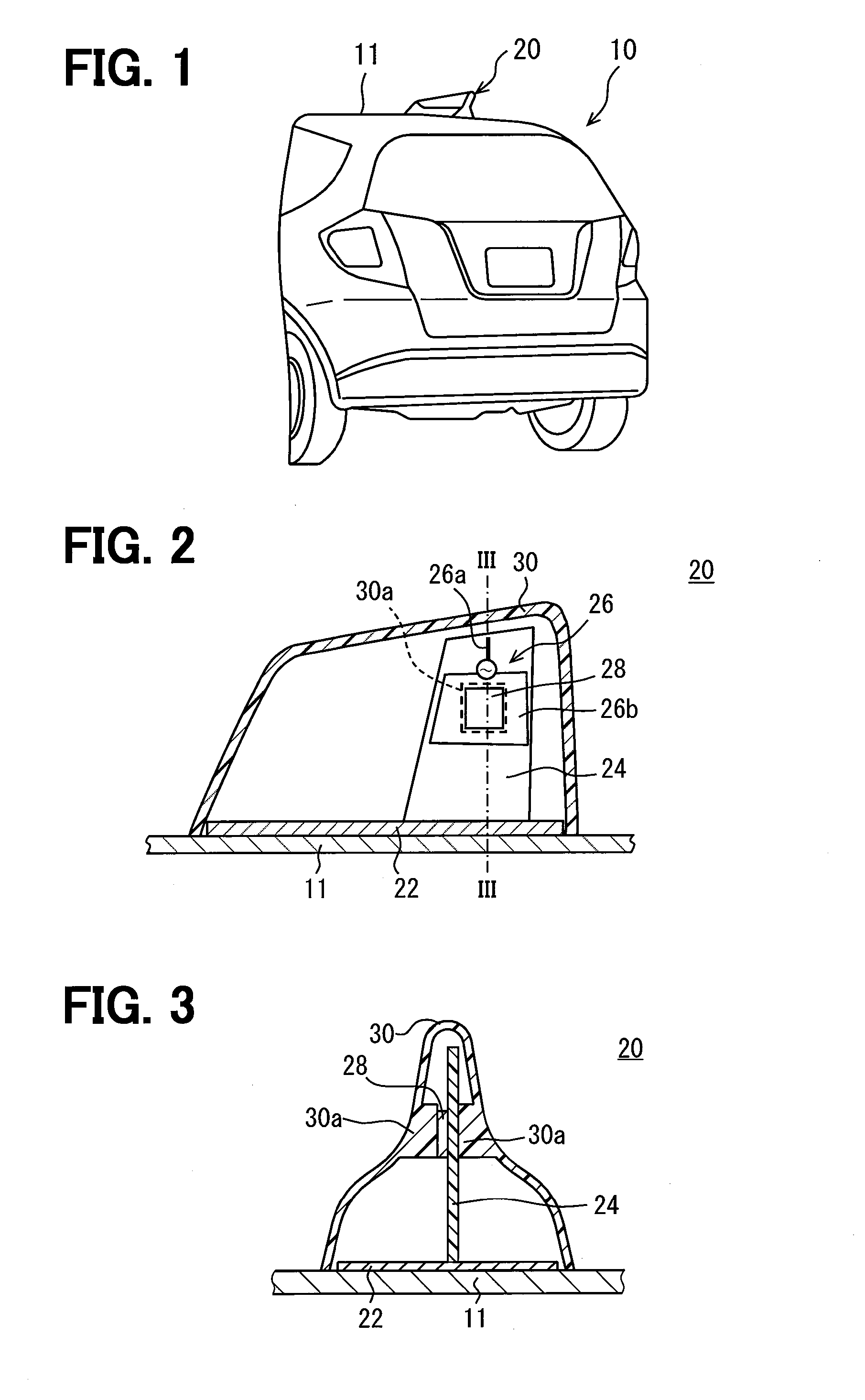 Vehicle-mounted antenna device