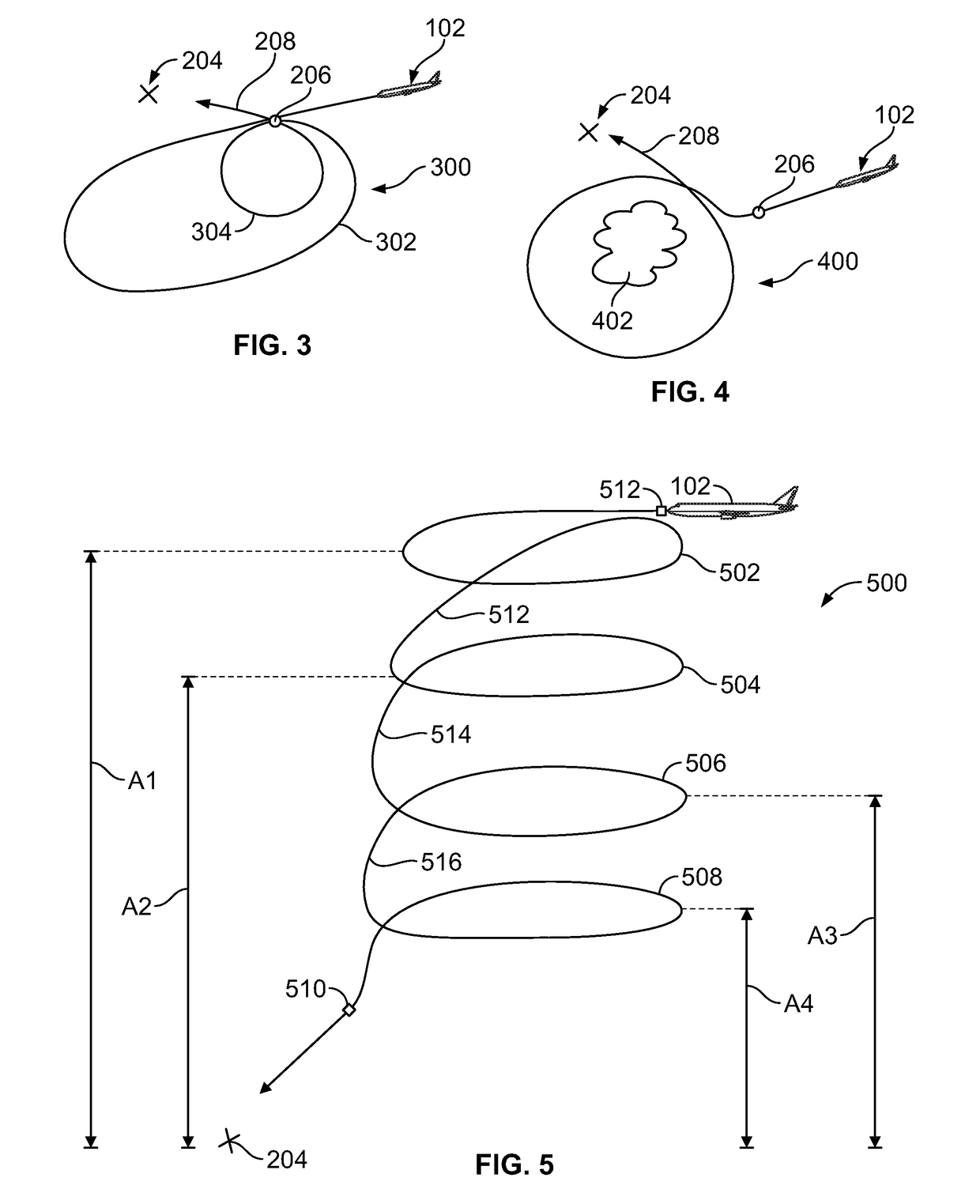 Aircraft flight path holding pattern system and method