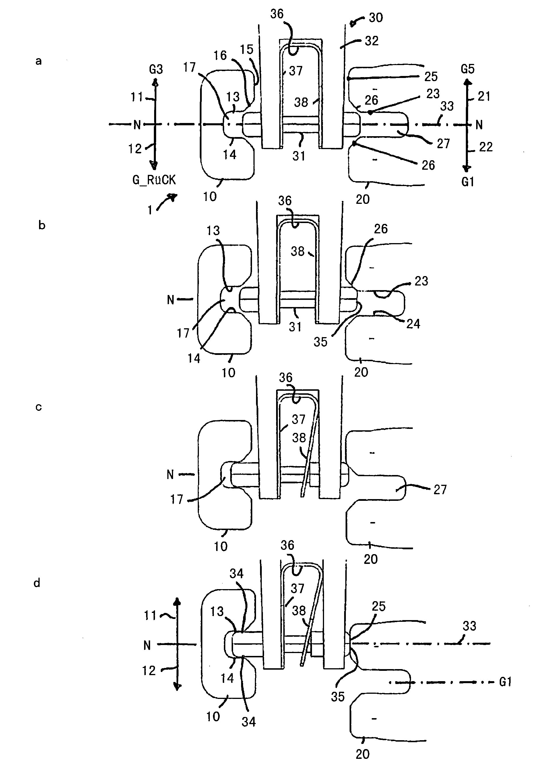 Shifting device for a multiple gear gearbox with a locking device