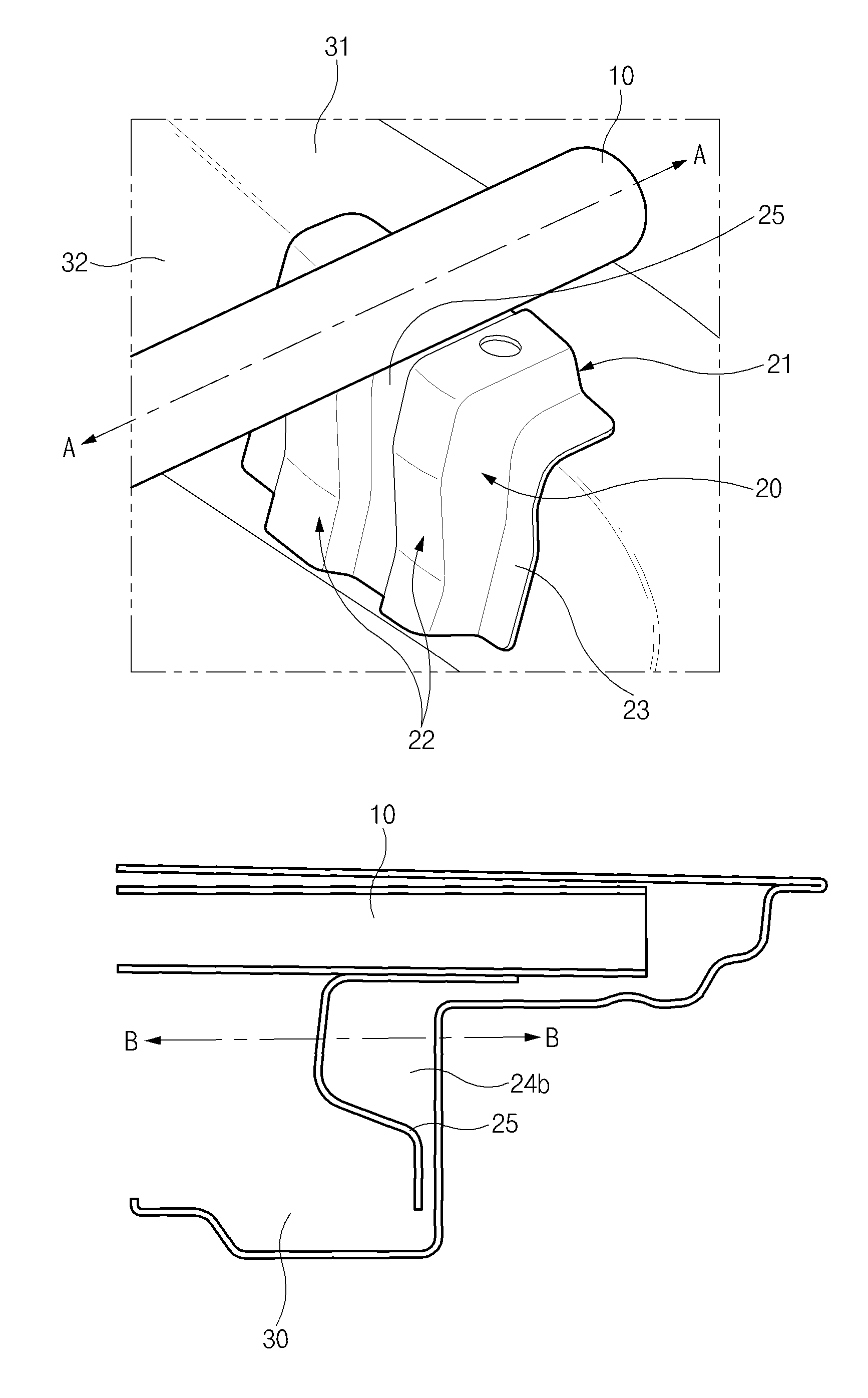 Supporting structure of door impact beam for vehicle