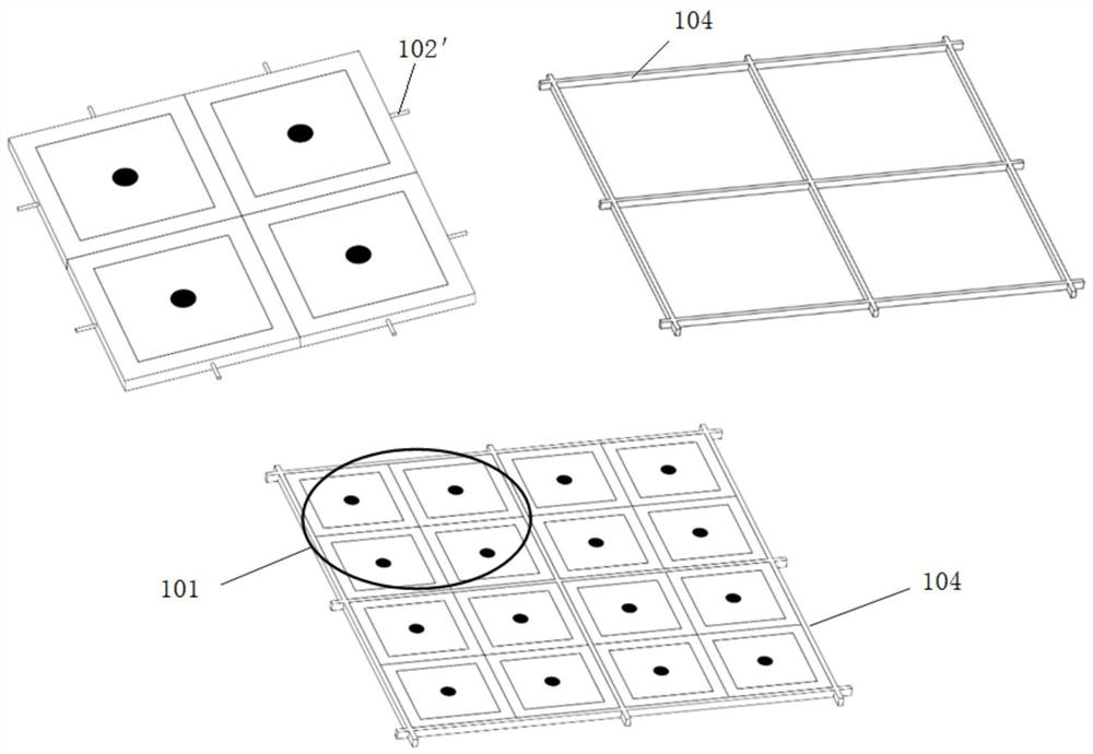 Fabricated acoustic metamaterial and acoustic baffle