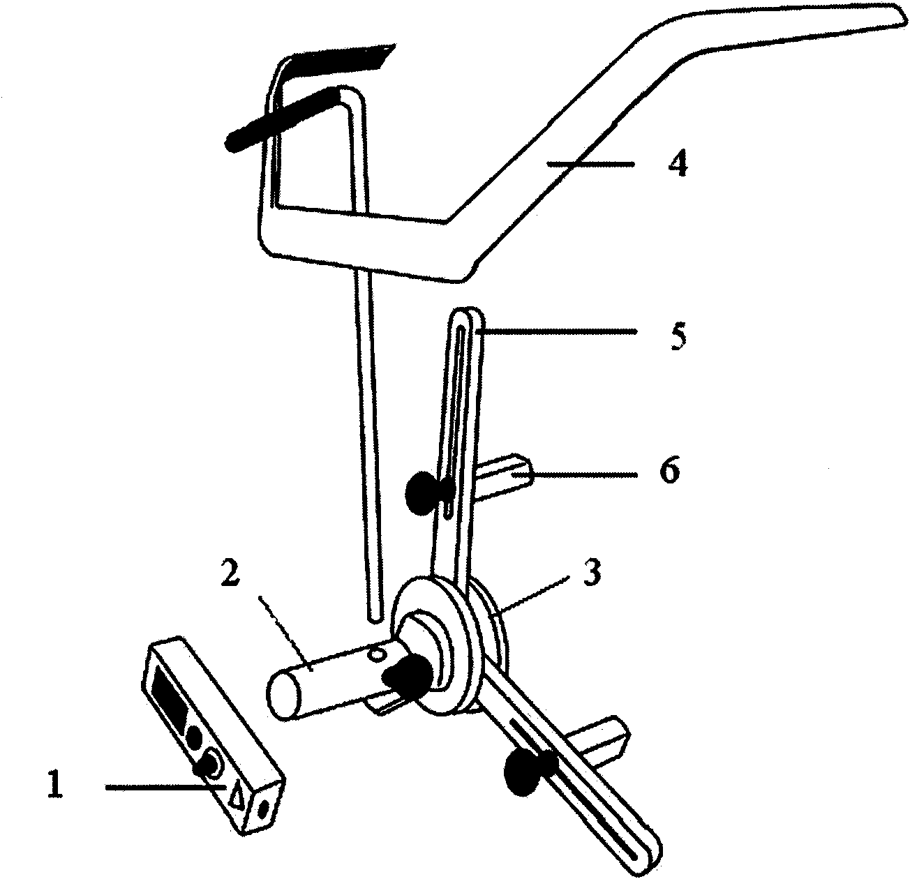 Laser measuring device for positioning wheel
