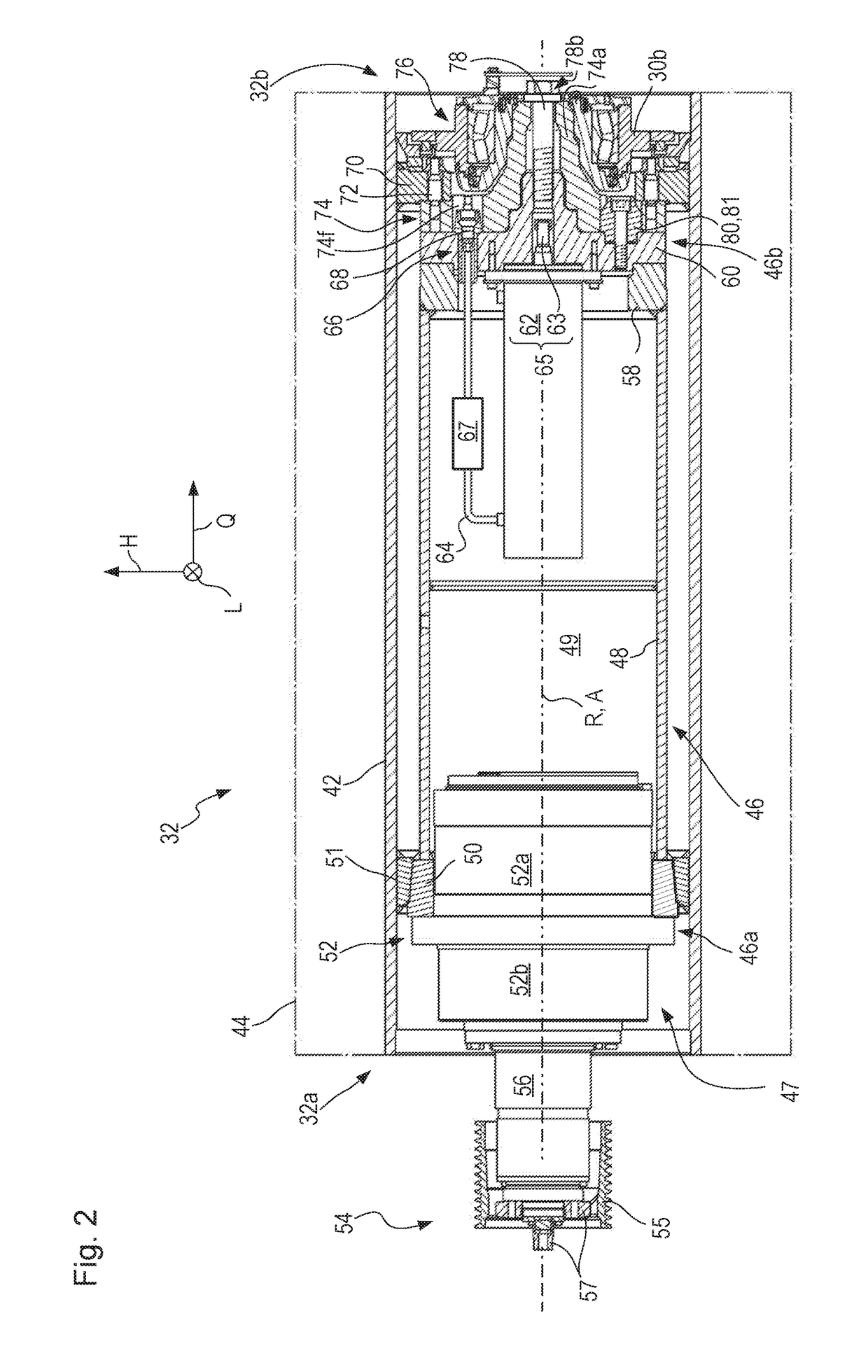 Earth working machine whose rotatable working apparatus, for installation on the machine, is conveyable into its operating position using an onboard actuator