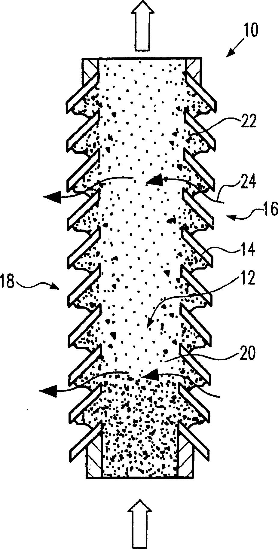 Method and device for separating materials