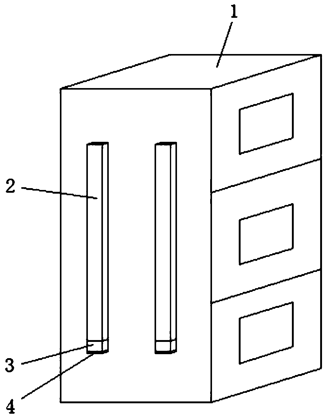 A dust-proof pressure relief device of an electric switch cabinet