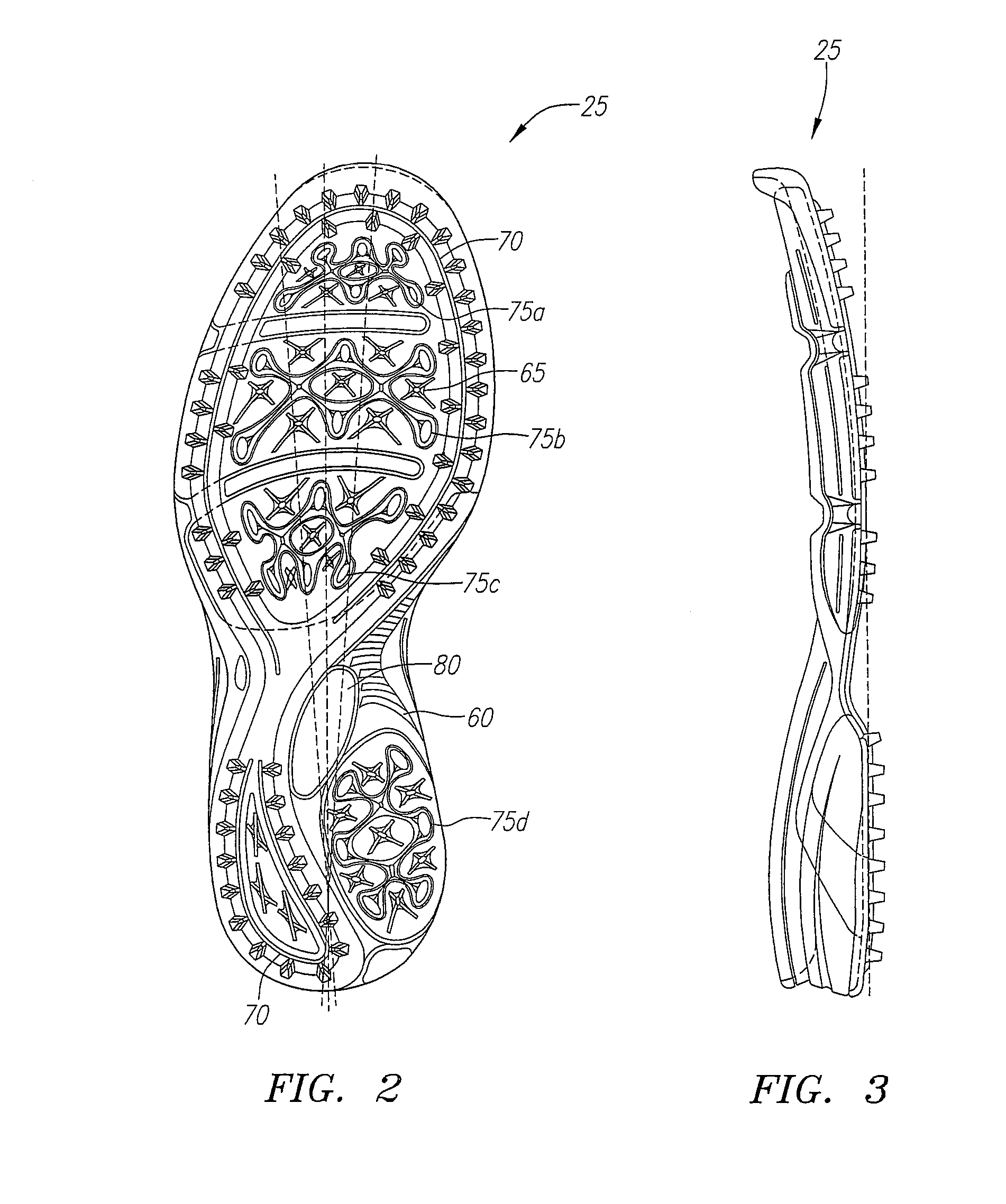 Chemically-treated outsole assembly for a golf shoe