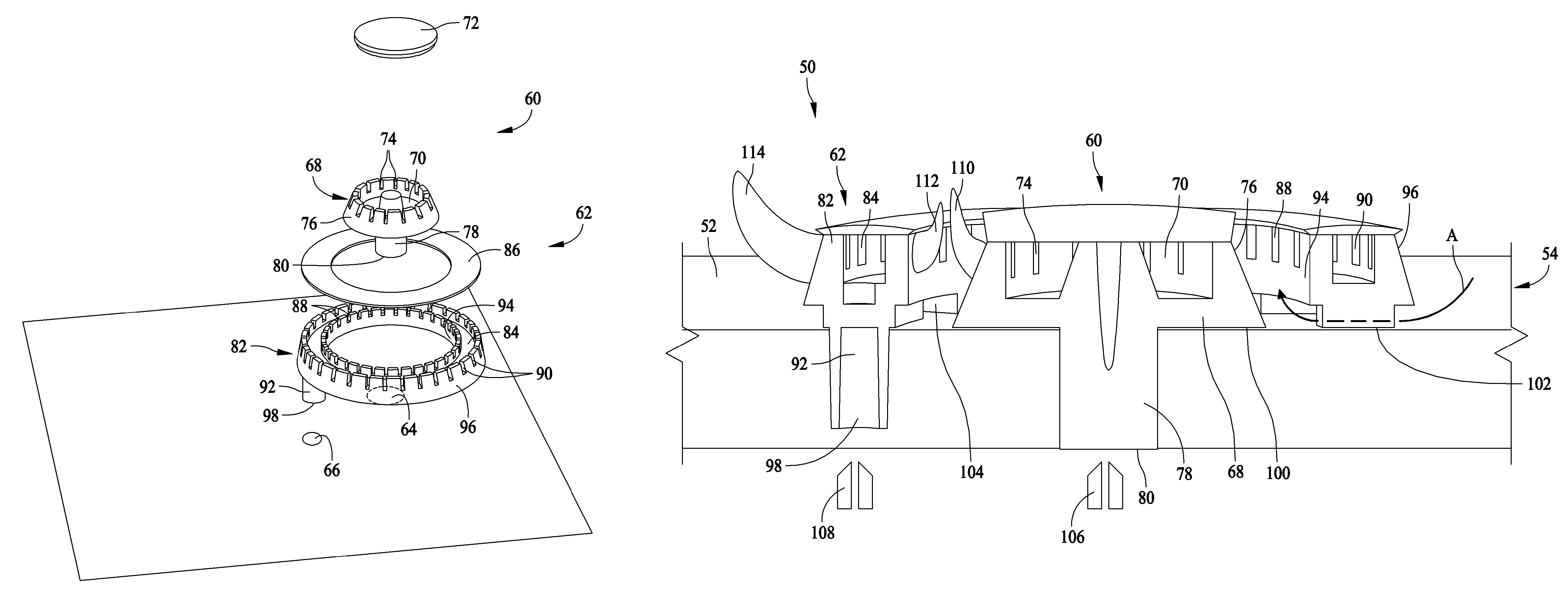 Gas burner assembly including inner and outer burners and methods for implementing same
