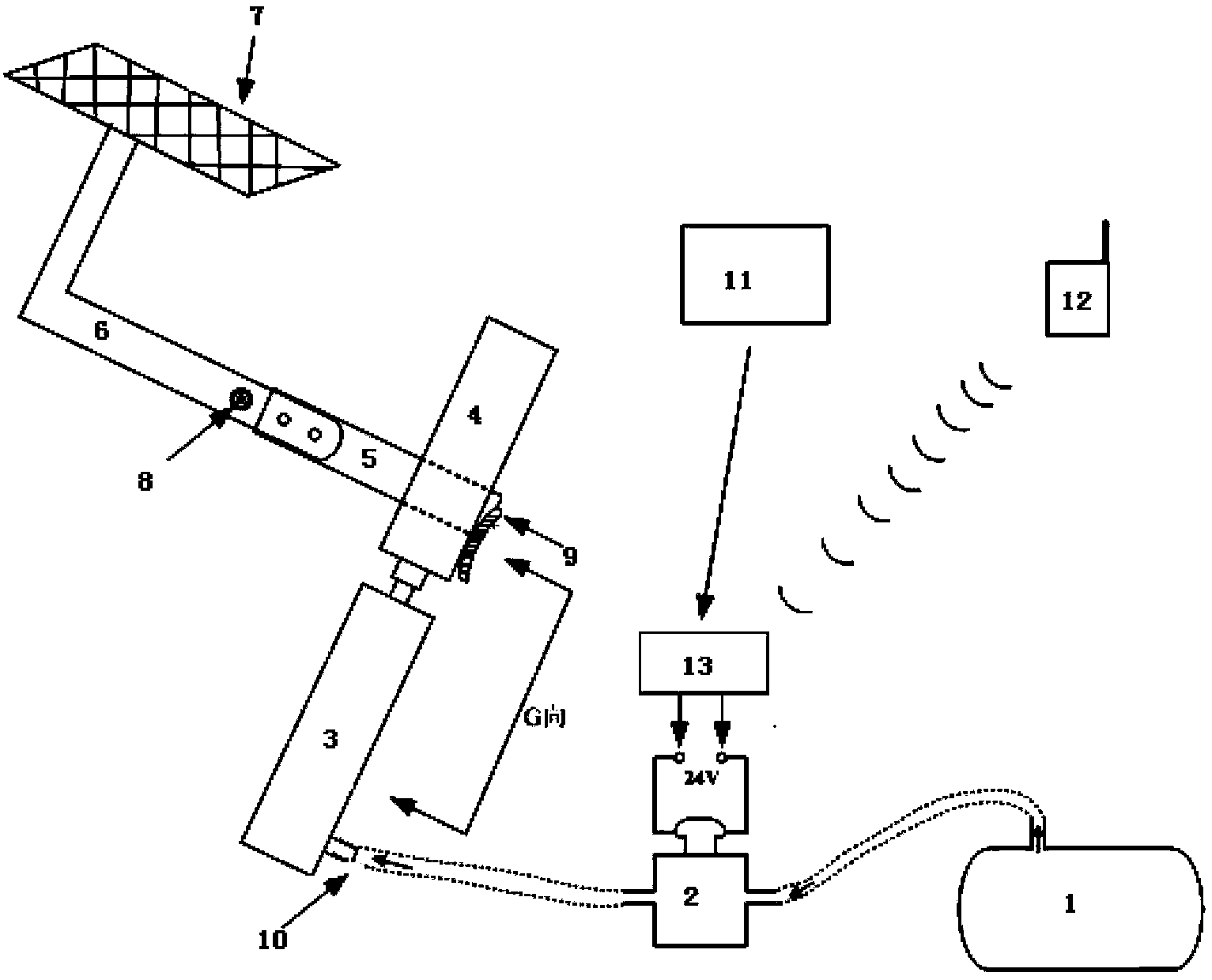 Heavy-duty truck pneumatic brake device based on wireless remote control