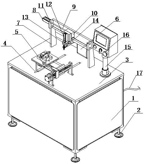 A silver contact automatic welding machine