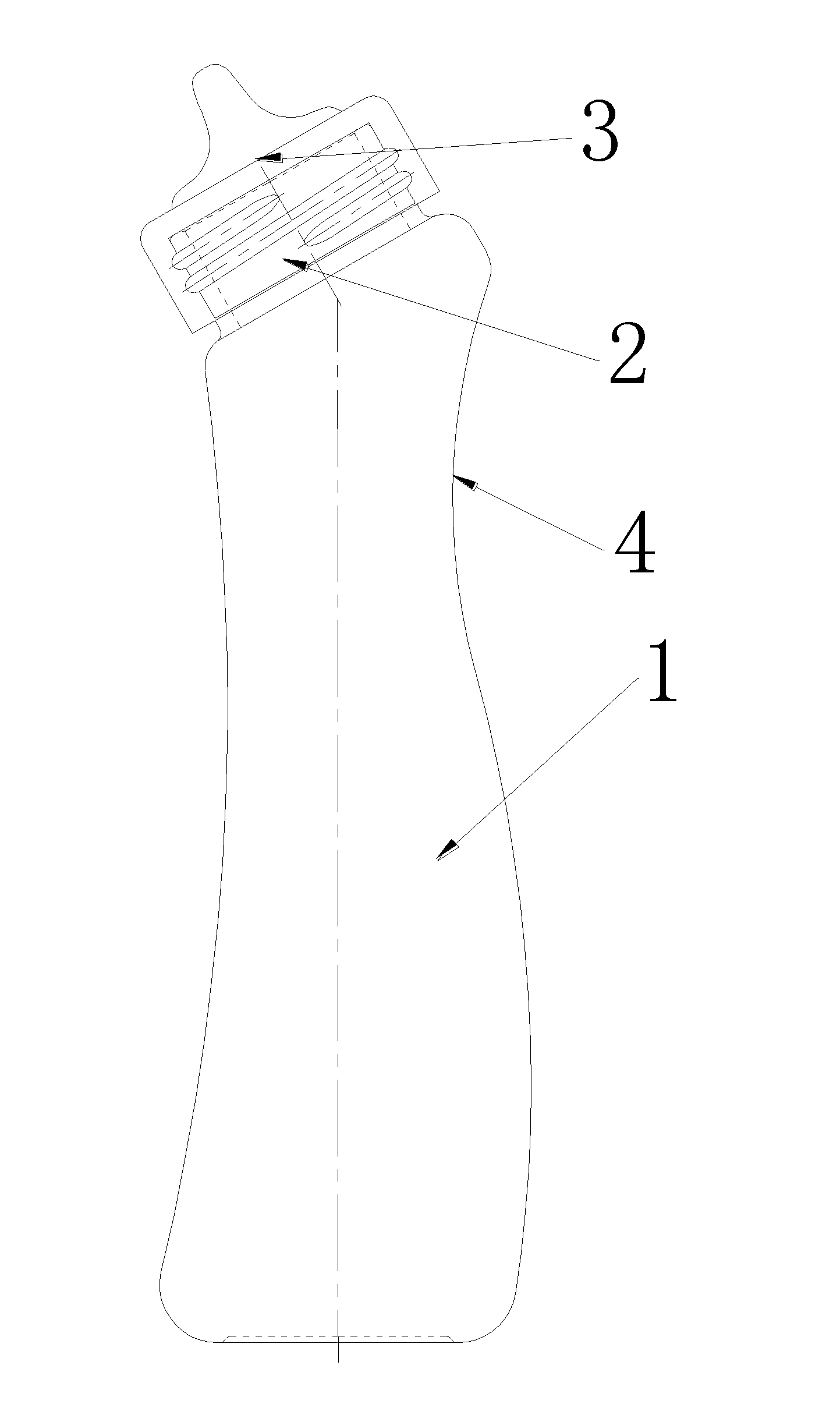 Bevel mouth special nursing bottle and production method thereof