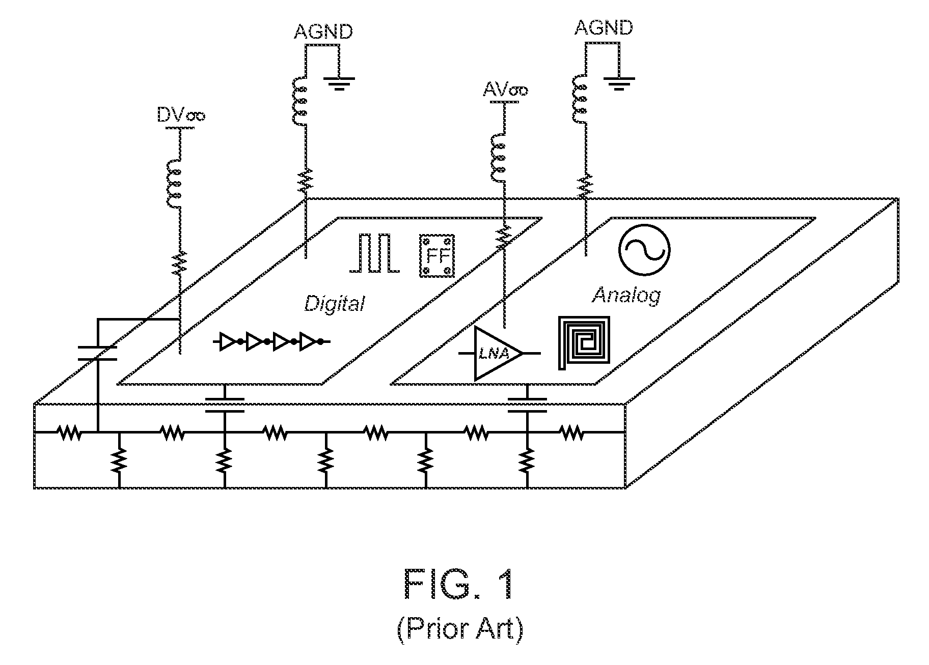 Method and apparatus for substrate noise analysis using substrate tile model and tile grid