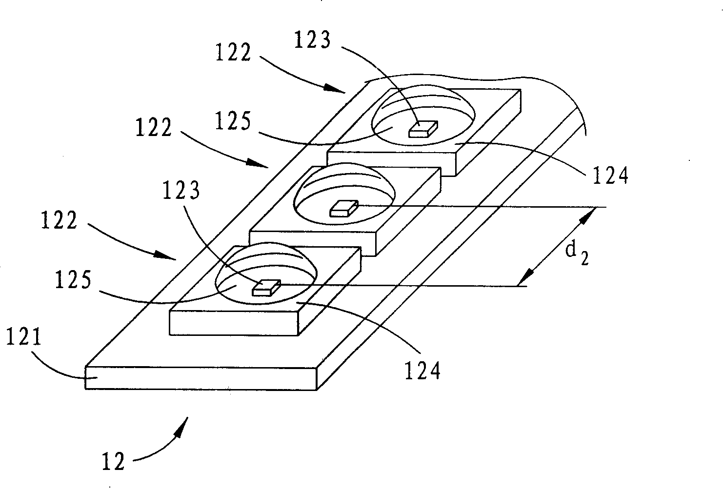 Light source unit and backlight module group possessing same