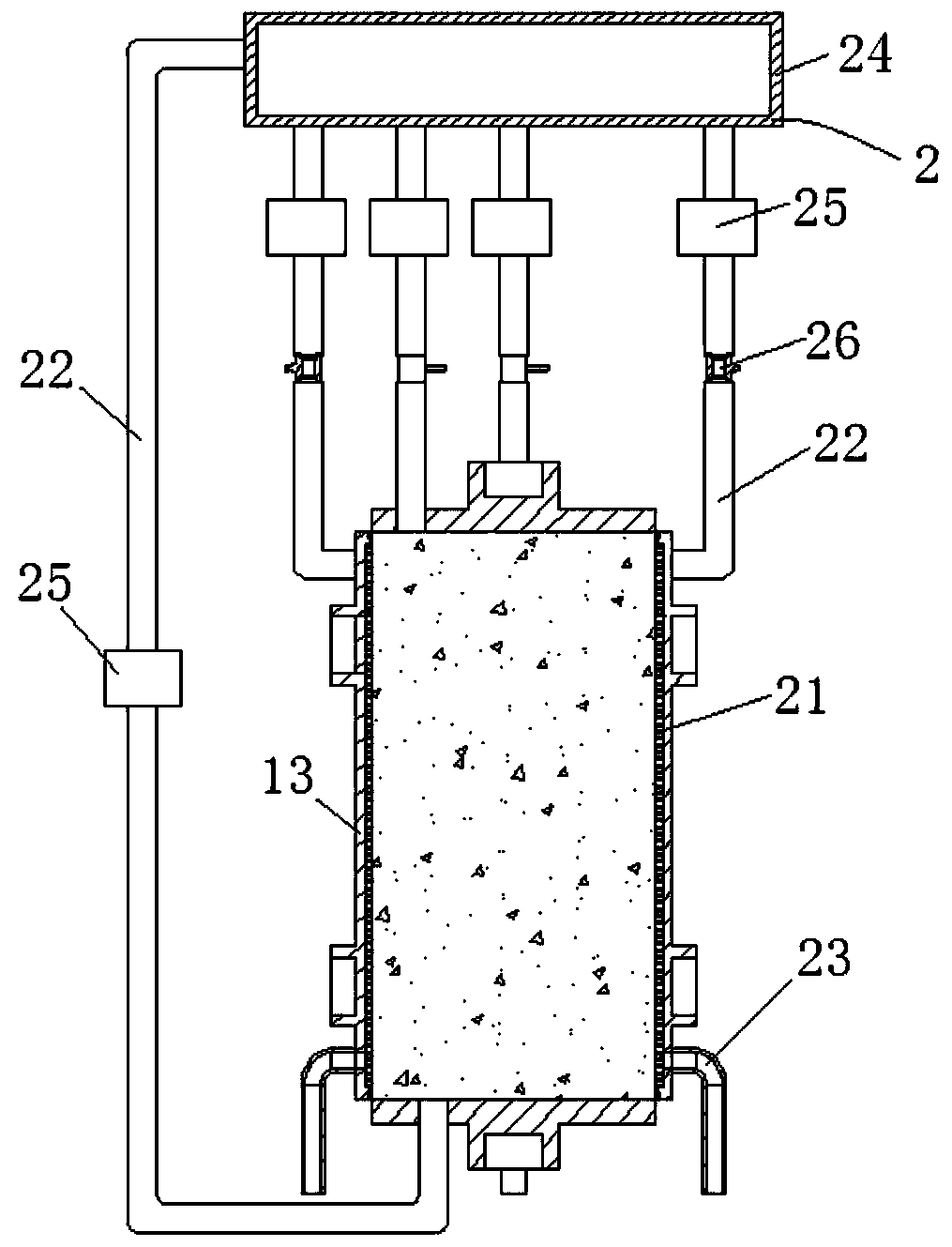 A rock pressurized imbibition device