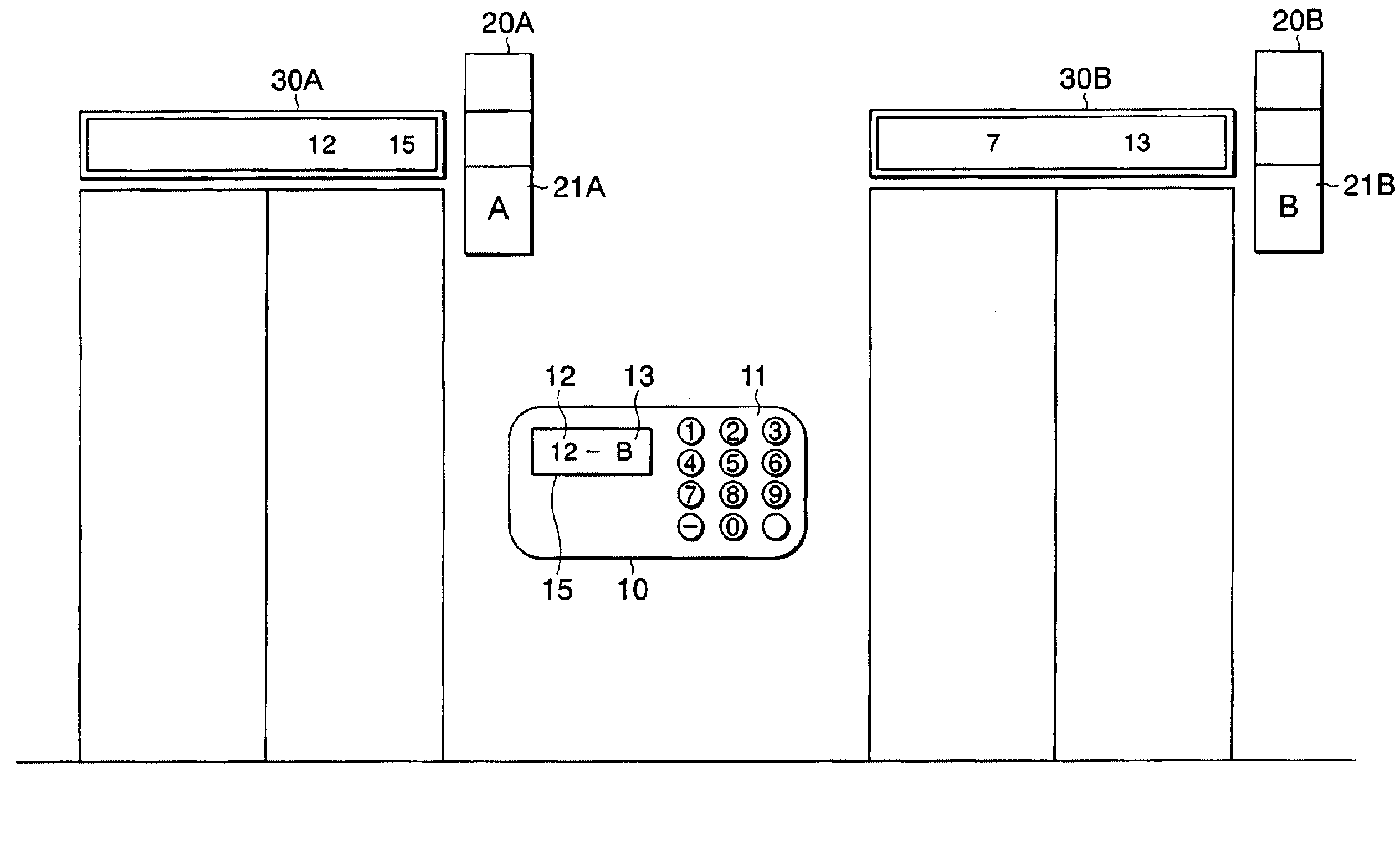 Elevator system indicating assigned car
