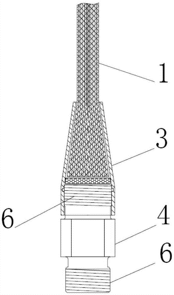 Flexible continuous sucker rod made of synthetic fiber