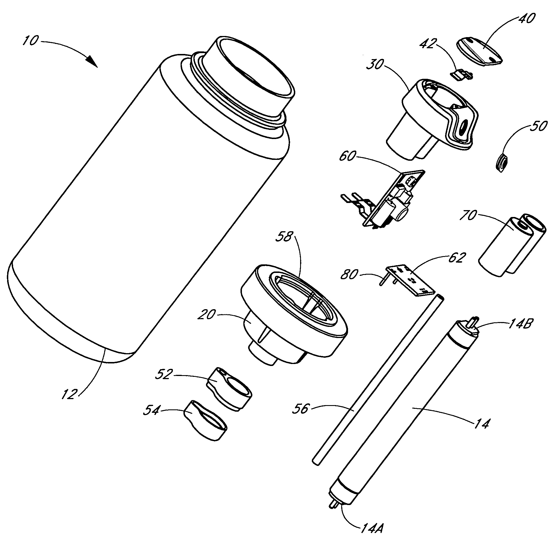 Portable ultraviolet water purification system
