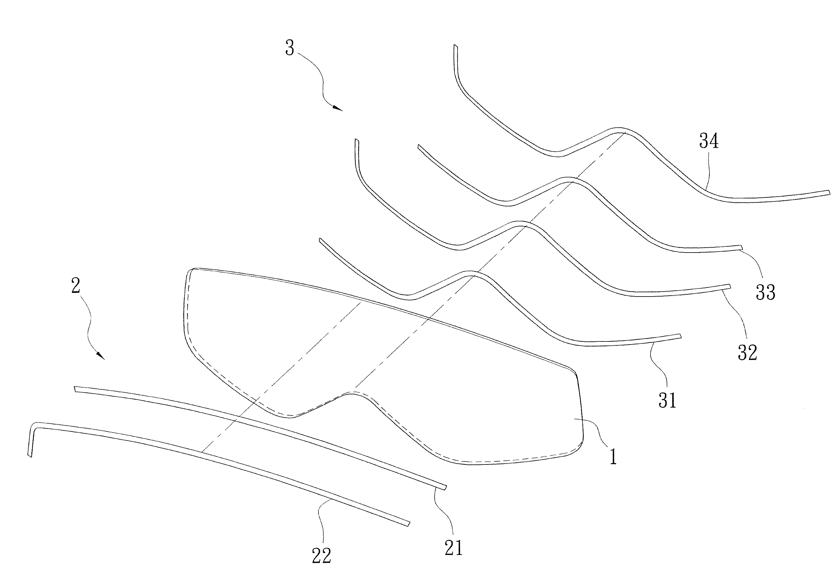 Conductive assembly for changing color of lens