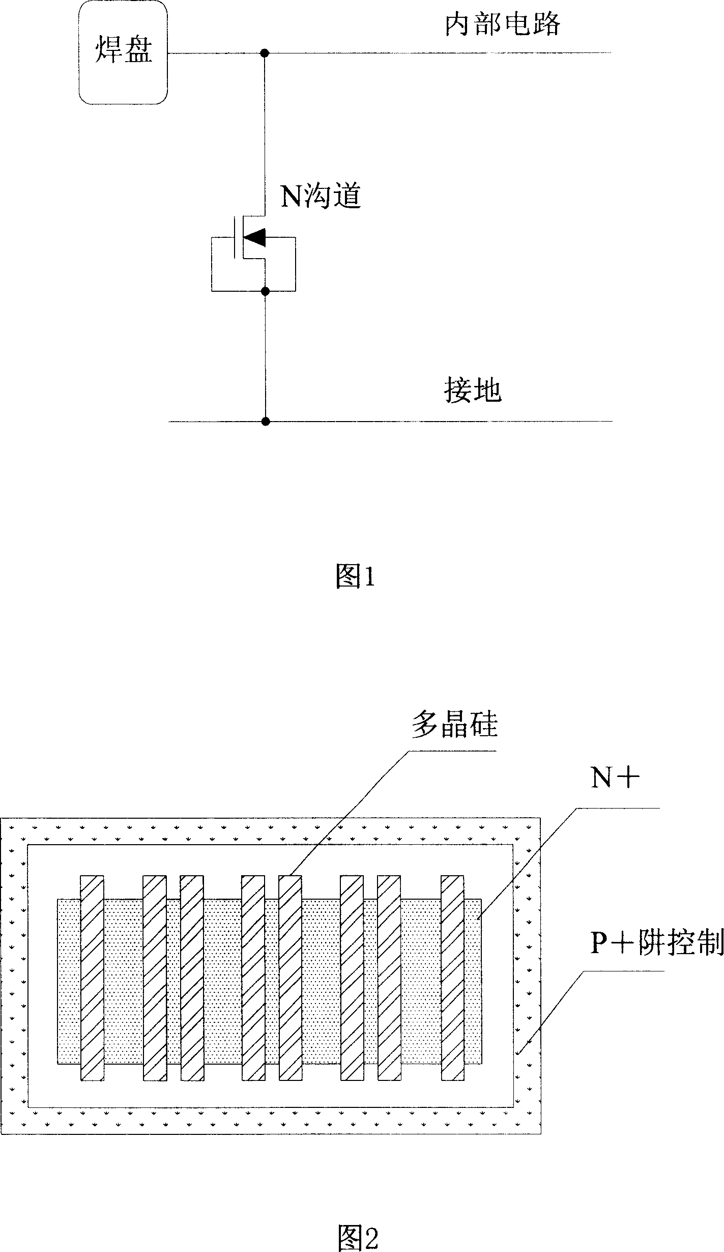 Electrostatic discharging protection circuit triggered by lining-bottom