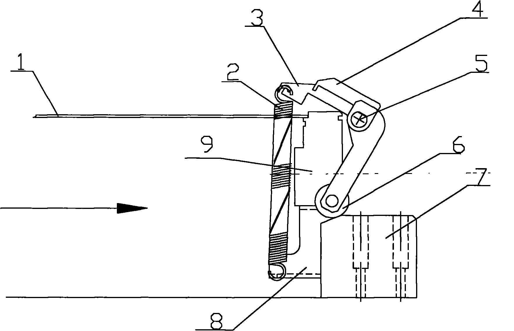 Compressing device of optical inspection instrument