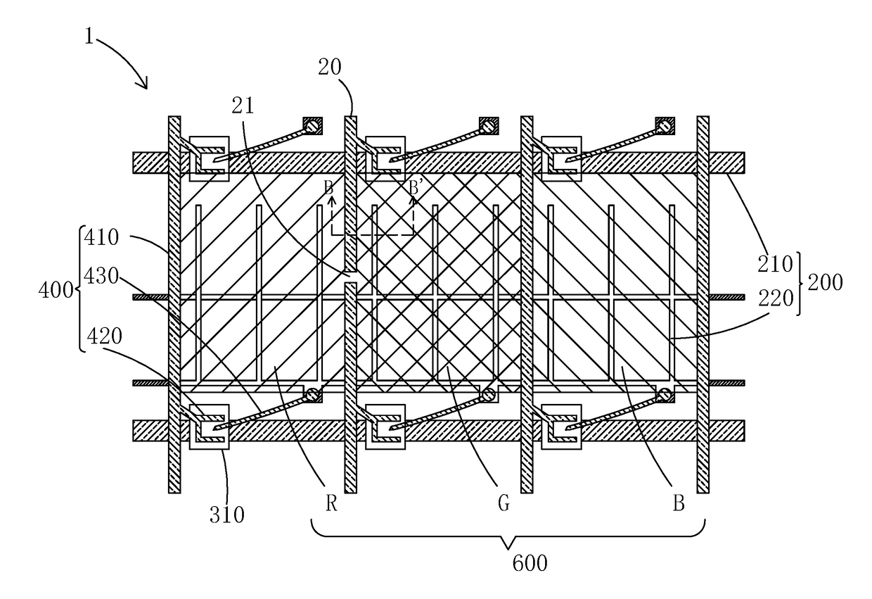 Broken line repair method of TFT substrate