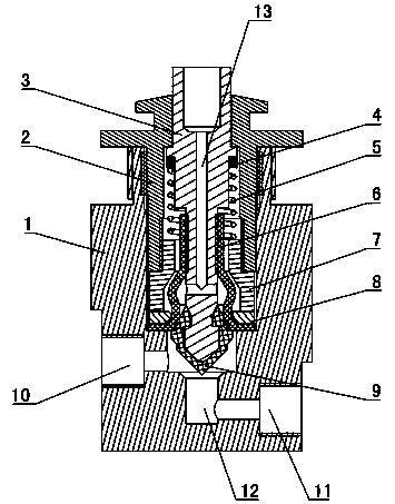 A medical sampling three-way valve