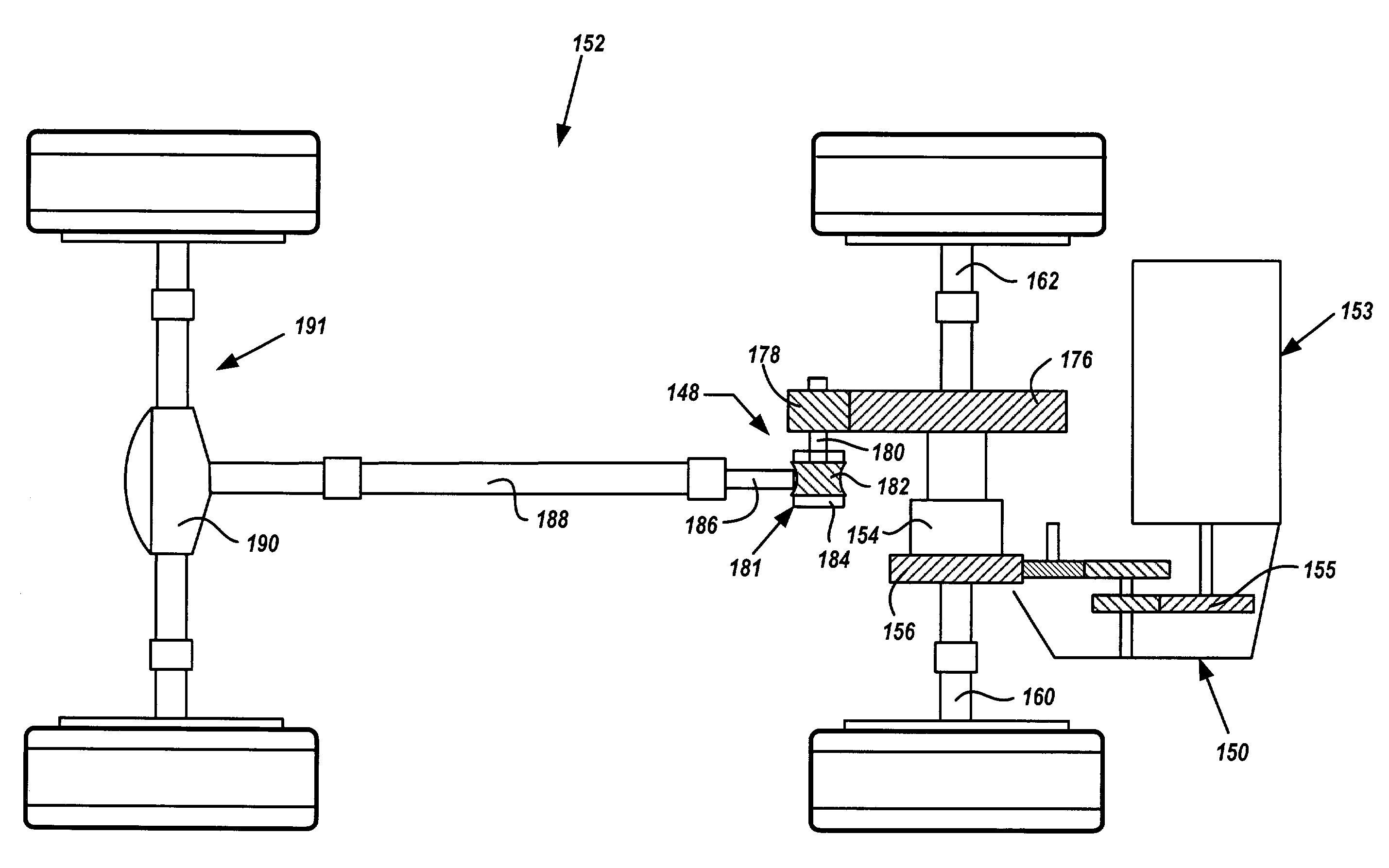 Power take-off unit with worm gearset