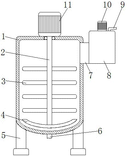 Chemical stirring machine with filtering function