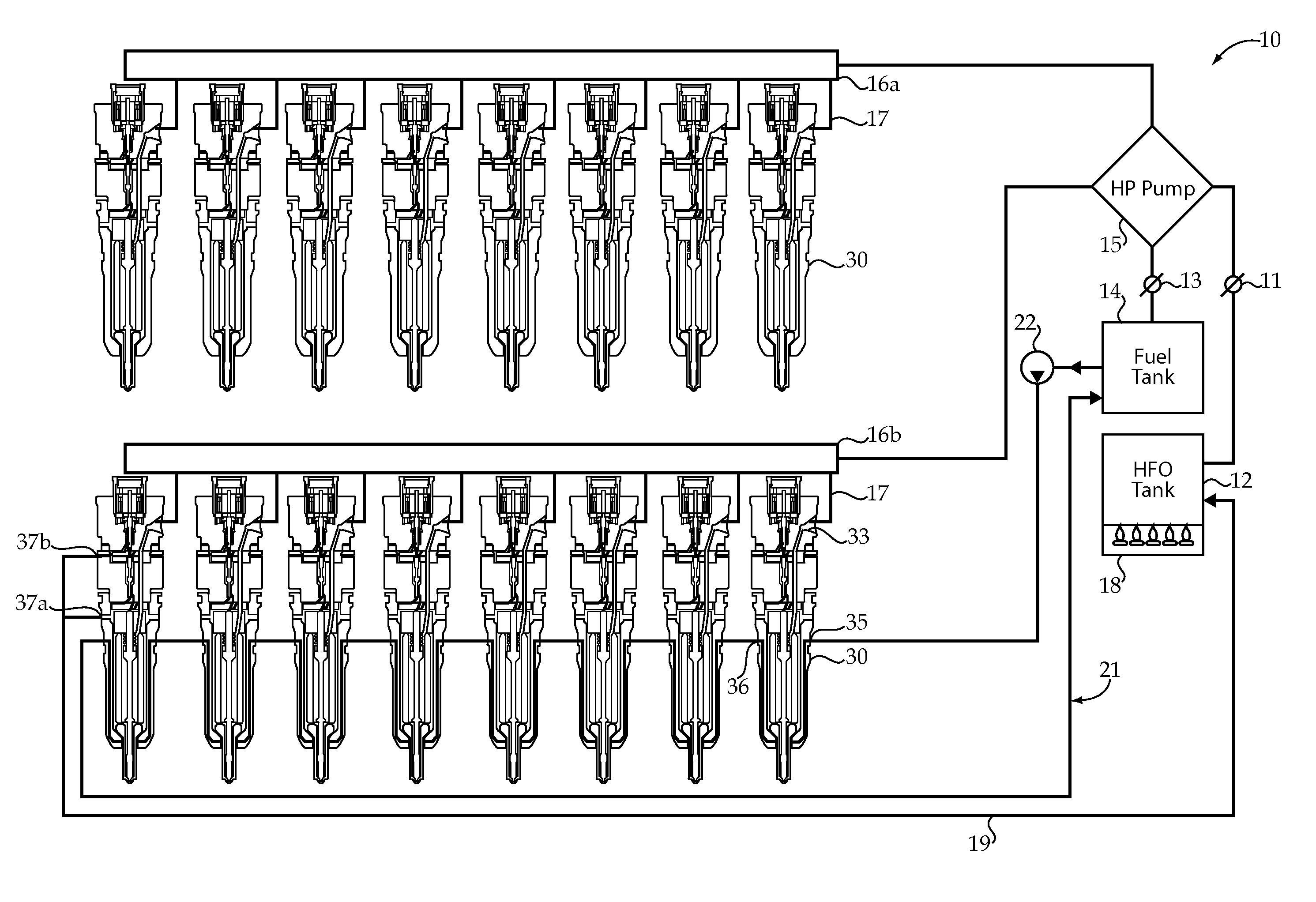 Large Bore Fuel System And Fuel Injector For Same