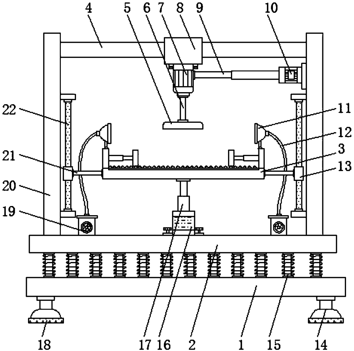 Polishing device for plate processing