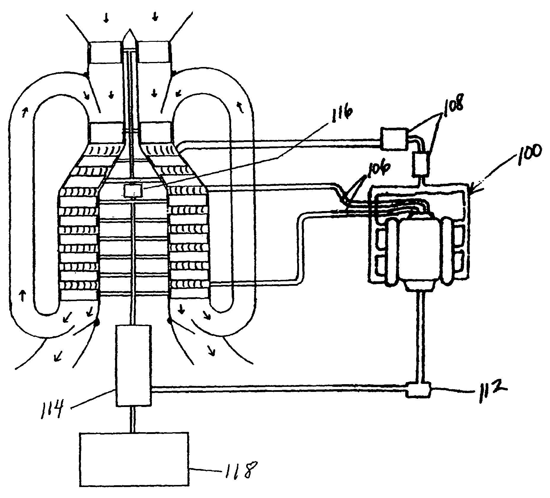 Air turbine with recycled air or gear mechanism to increase internal velocity for engine power