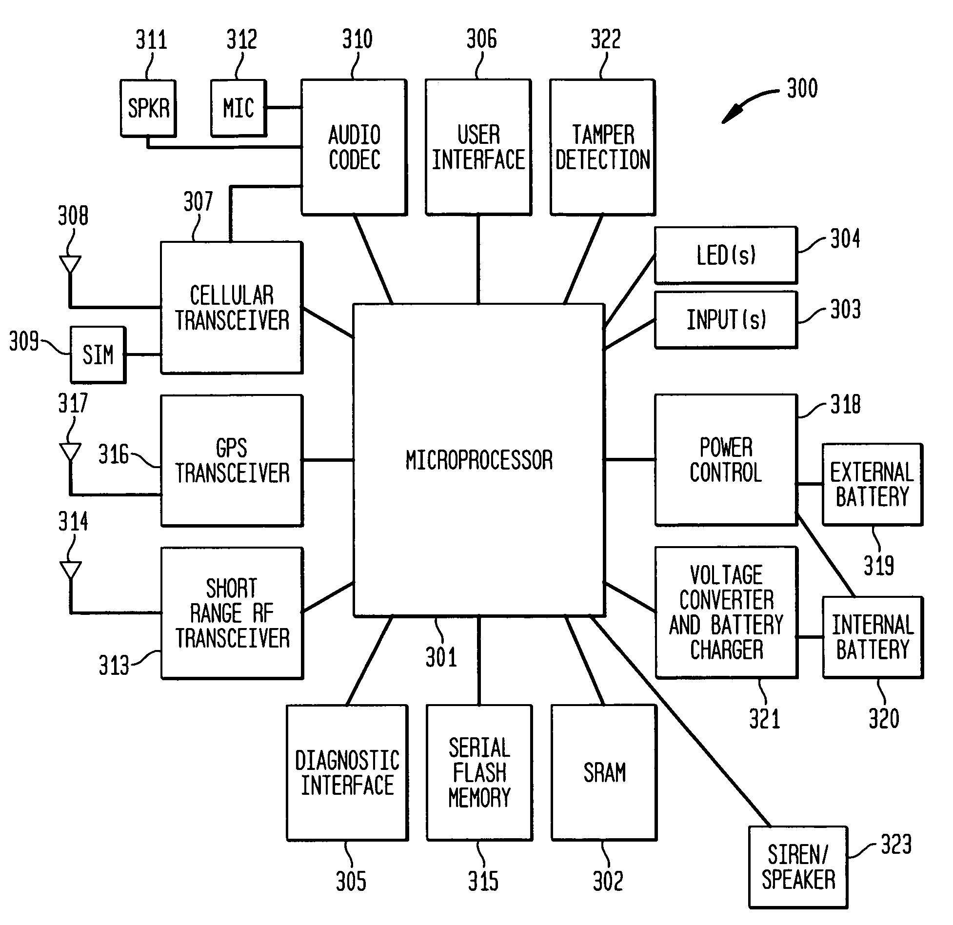 Remote tracking device and a system and method for two-way voice communication between the device and a monitoring center