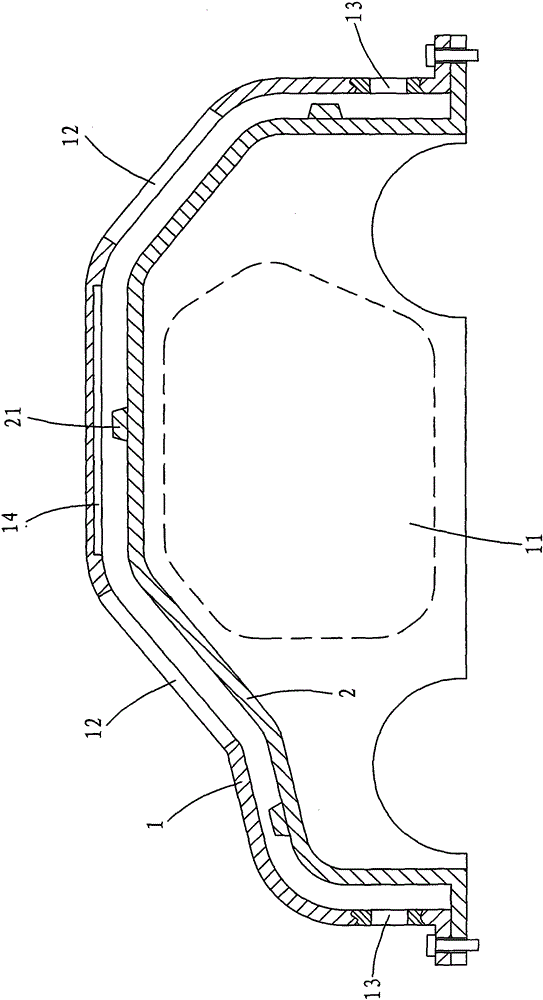 One-time molding process of double-layer plastic car shell