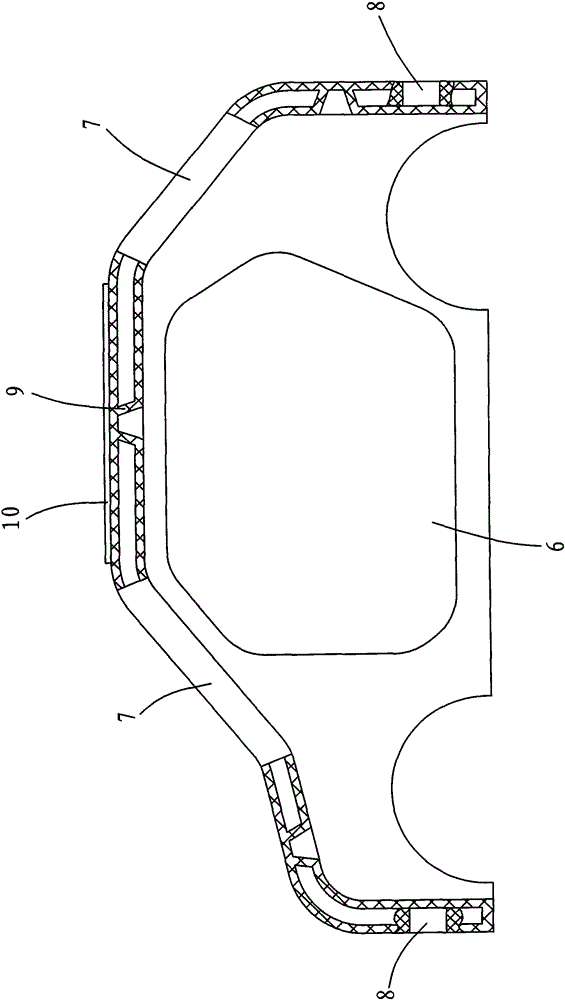 One-time molding process of double-layer plastic car shell