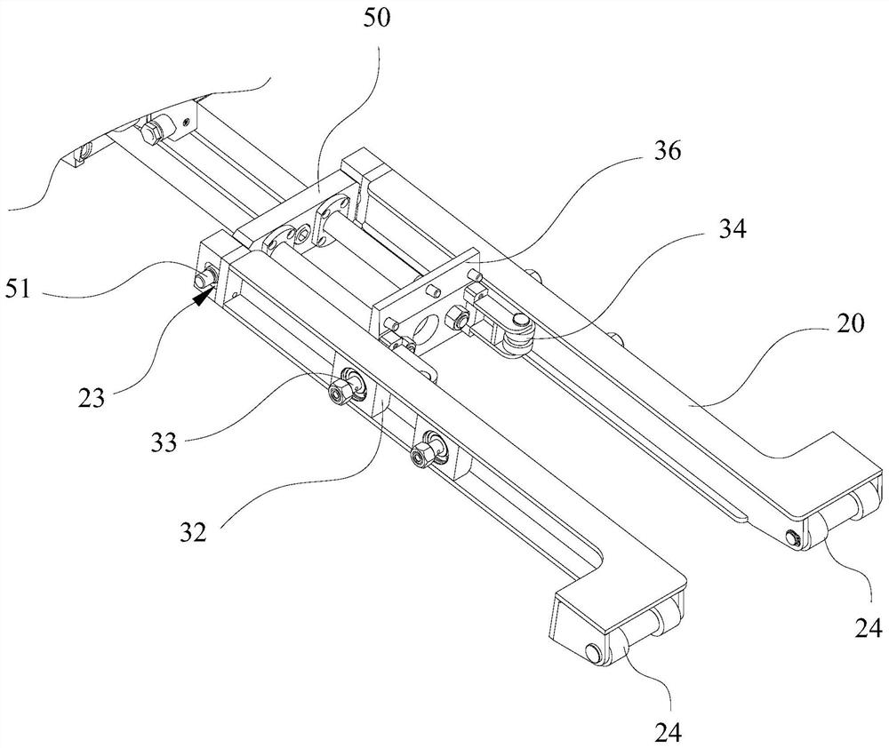 Car body inclined support device and forklift