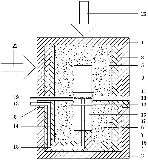 Rock fracture shear seepage test device and test method thereof