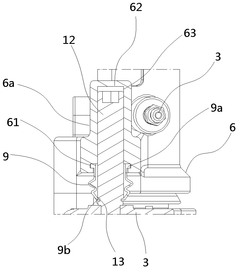 Support disconnected type braking device for hub motor
