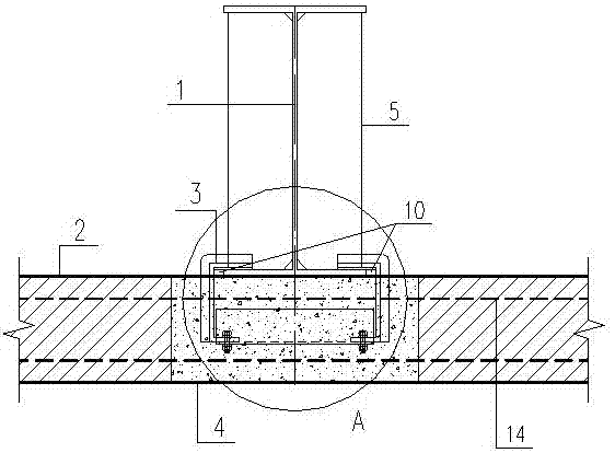 Flexible connected joint structure of externally-bonded masonry wall and steel column